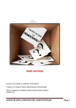 Qu'est-ce-que la democratie?